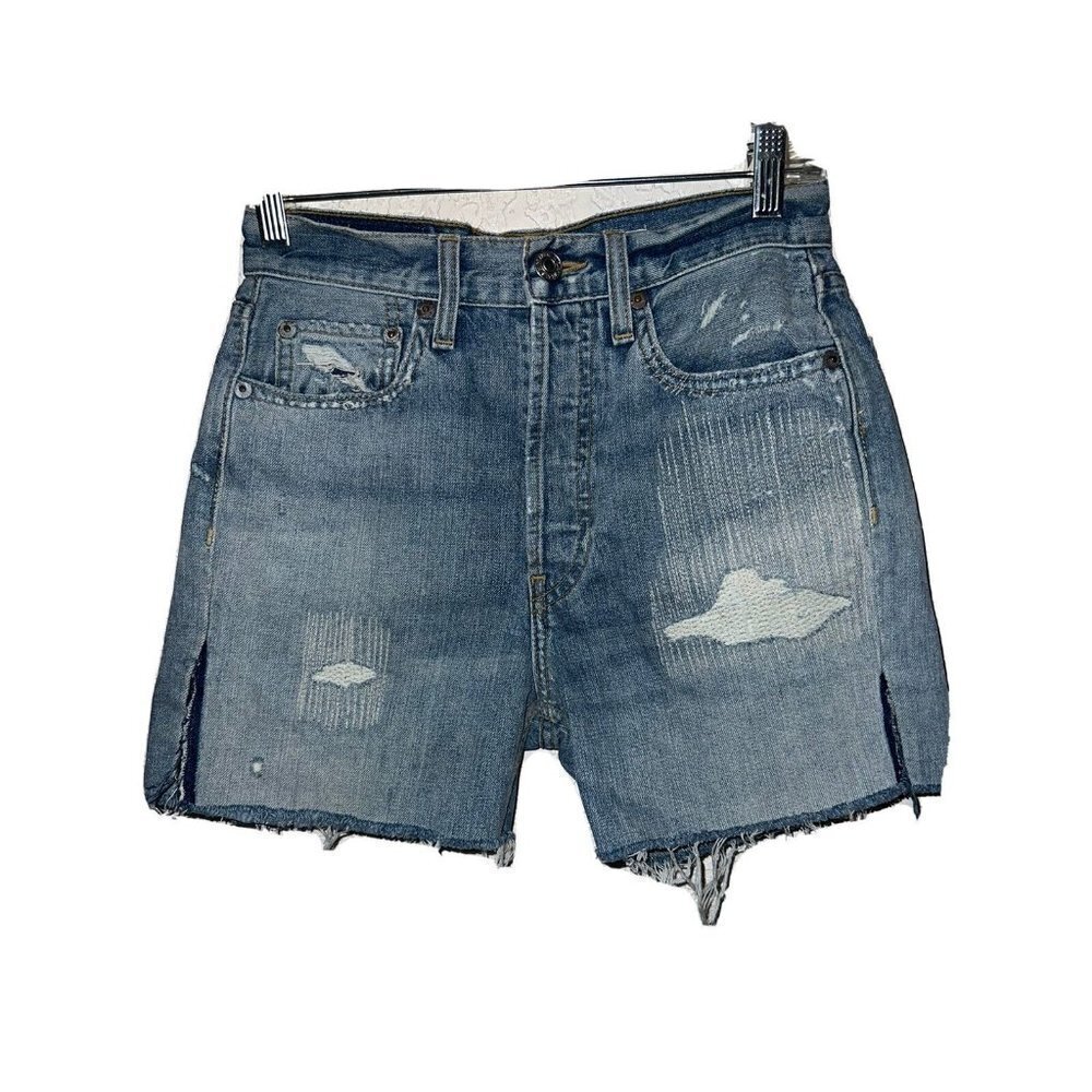 RE/DONE Jeans Shorts Levis Button-Fly Distressed High Rise Size 25 (T)